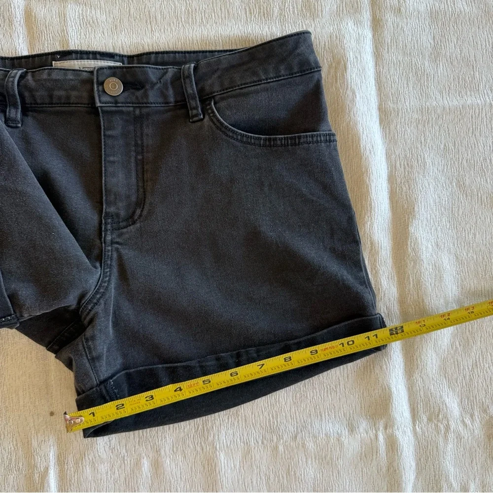 Vans Black Denim Shorts Womens Size‎ 5 Cuffed Skate Casual Jeans Summer